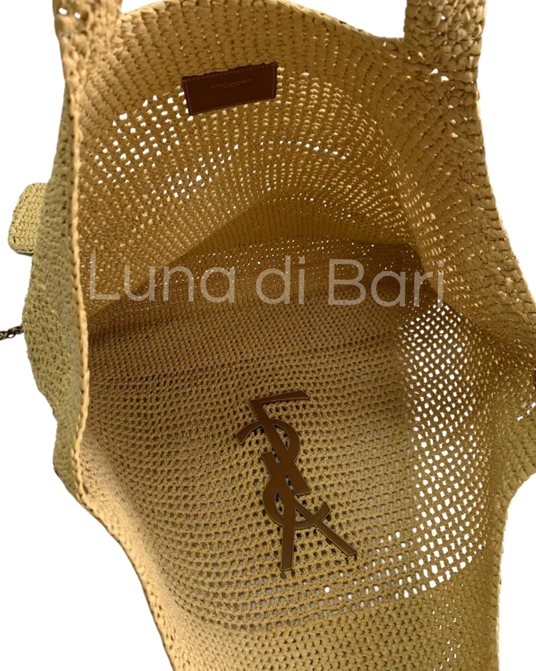 Bolsa Icare Maxi Shopping Bag Ráfia Palha Monograma | YSL - Imagem 8