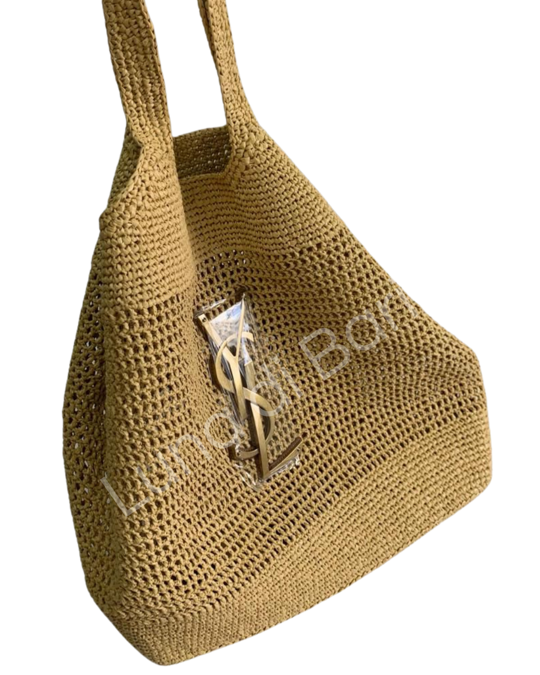 Bolsa Icare Maxi Shopping Bag Ráfia Palha Monograma | YSL - Imagem 7
