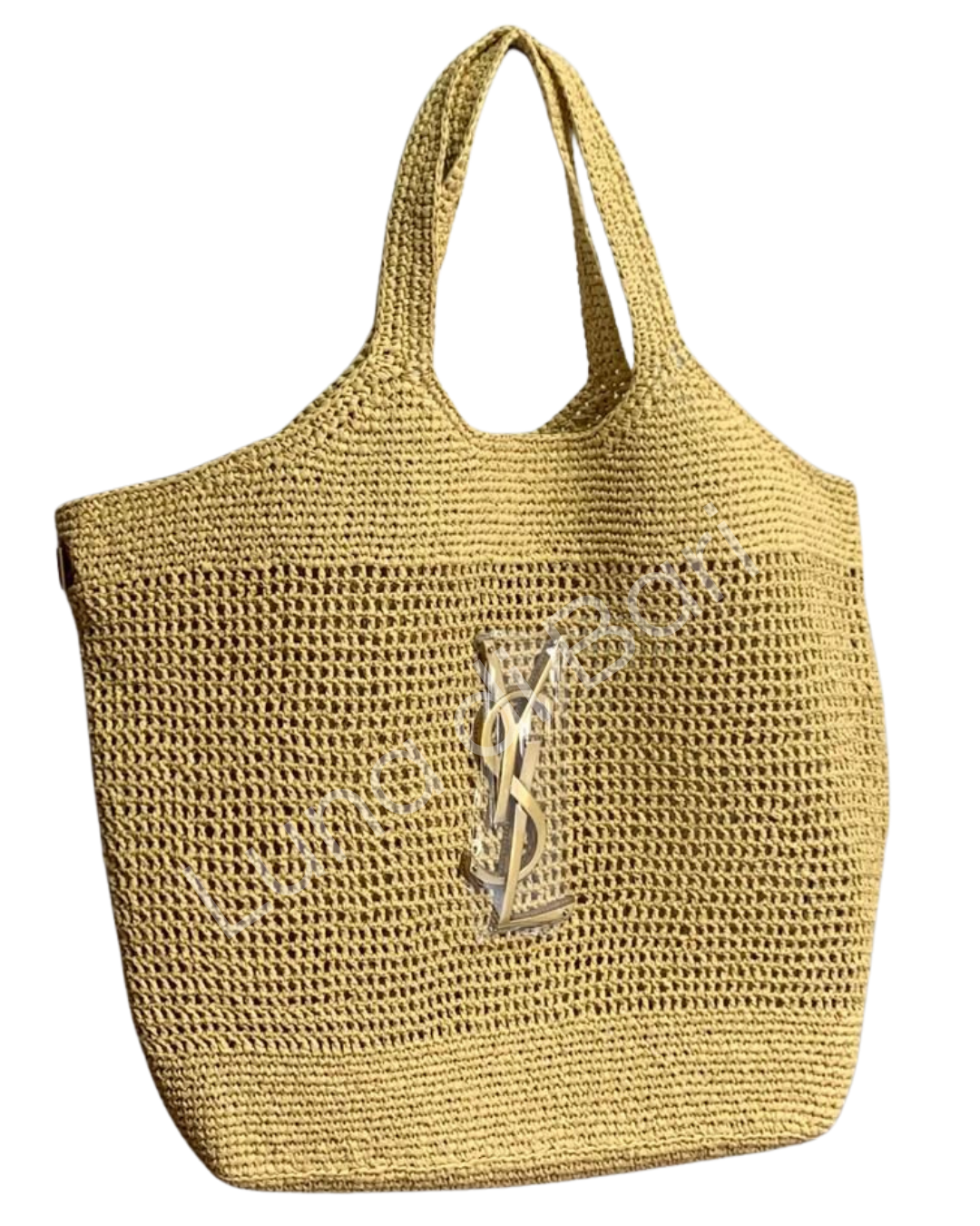 Bolsa Icare Maxi Shopping Bag Ráfia Palha Monograma | YSL - Imagem 2
