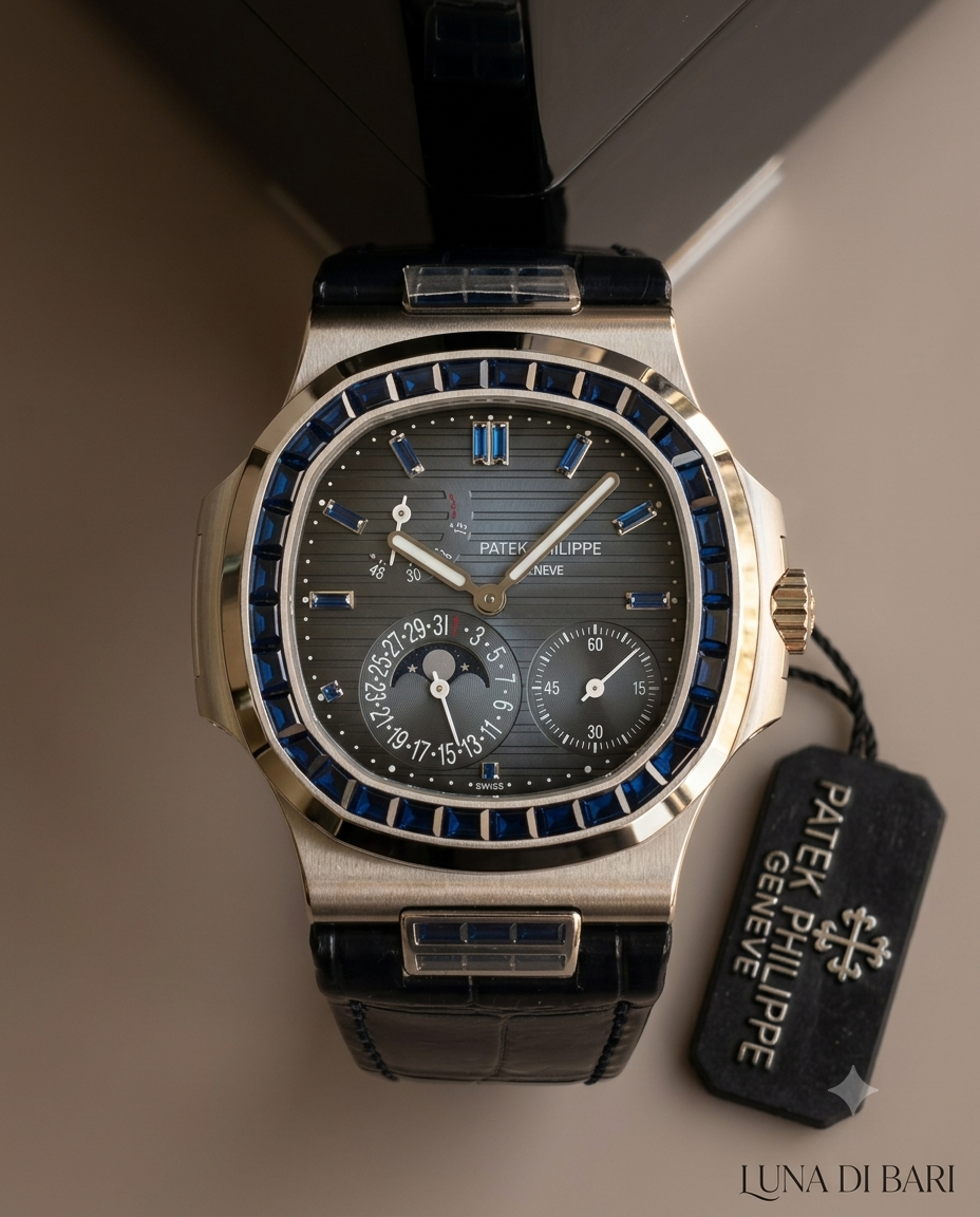 Nautilus White Gold Blue Diamond